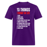 10 THINGS IN LIFE | FSR MERCH | ADULT T-SHIRT - purple