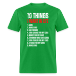 10 THINGS IN LIFE | FSR MERCH | ADULT T-SHIRT - bright green