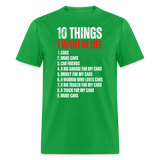 10 THINGS IN LIFE | FSR MERCH | ADULT T-SHIRT - bright green