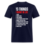 10 THINGS IN LIFE | FSR MERCH | ADULT T-SHIRT - navy