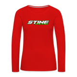 Stine Racing | 2022 | Women's LS T-Shirt Two-Sided - red
