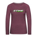 Stine Racing | 2022 | Women's LS T-Shirt Two-Sided - heather burgundy