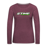 Stine Racing | 2022 | Women's LS T-Shirt Two-Sided - heather burgundy