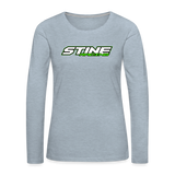 Stine Racing | 2022 | Women's LS T-Shirt Two-Sided - heather ice blue