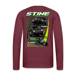 Stine Racing | 2022 | Men's LS T-Shirt Two-Sided - heather burgundy