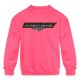 Adam Woodmancy | 2022 | Youth Crewneck Sweatshirt - neon pink