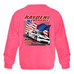 Rayden Eversole | 2022 | Youth Crewneck Sweatshirt - neon pink