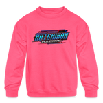 Hutchison Racing | 2022 | Youth Crewneck Sweatshirt - neon pink