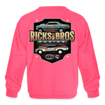 Ricks Bros Racing | 2022 | Youth Crewneck Sweatshirt - neon pink