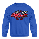 The Care Wagon | 2023 | Youth Crewneck Sweatshirt - royal blue