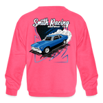 Smith Racing | 2023 | Youth Crewneck Sweatshirt - neon pink