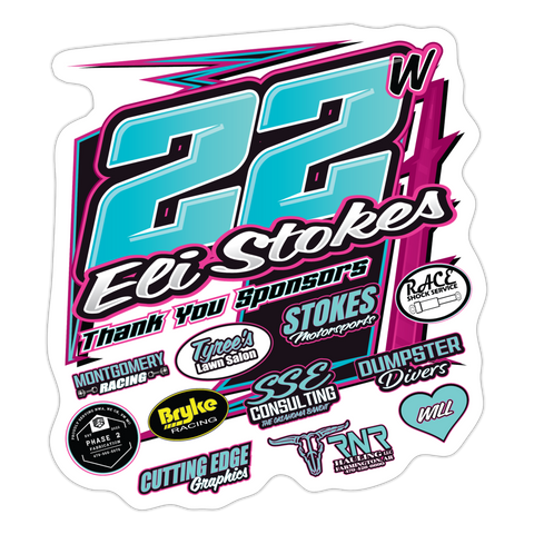 Eli Stokes | 2023 | Sticker 2 - white matte