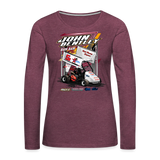 John Bentley | 2023 | Women's LS T-Shirt - heather burgundy