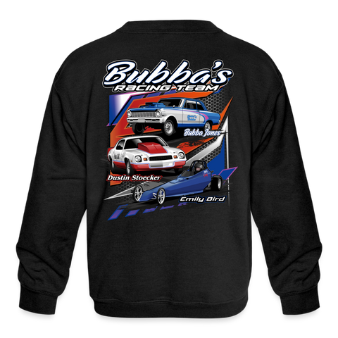 Bubba Jones | Bubba's Racing Team | Youth Crewneck Sweatshirt - black