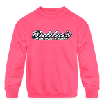 Bubba Jones | Bubba's Racing Team | Youth Crewneck Sweatshirt - neon pink