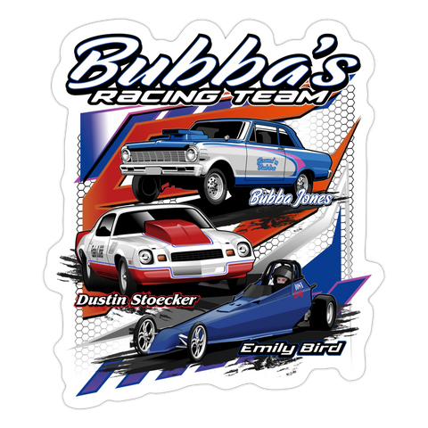 Bubba Jones | Bubba's Racing Team | Sticker - white matte