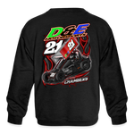 D & E Motorsports | 2023 | Youth Crewneck Sweatshirt - black
