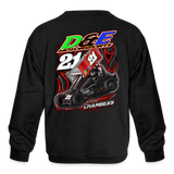 D & E Motorsports | 2023 | Youth Crewneck Sweatshirt - black