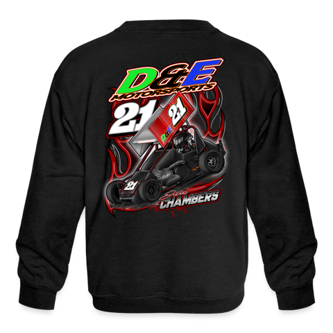 D & E Motorsports | 2023 | Youth Crewneck Sweatshirt - black