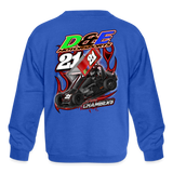 D & E Motorsports | 2023 | Youth Crewneck Sweatshirt - royal blue