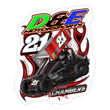 D & E Motorsports | 2023 | Sticker 2 - white matte