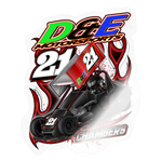 D & E Motorsports | 2023 | Sticker 2 - transparent glossy