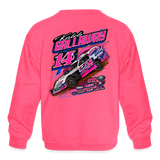Kaleb Gallaway | 2023 | Youth Crewneck Sweatshirt - neon pink