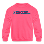 Michael Mennel | 2023 | Youth Crewneck Sweatshirt - neon pink