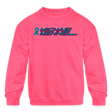 Michael Mennel | 2023 | Youth Crewneck Sweatshirt - neon pink