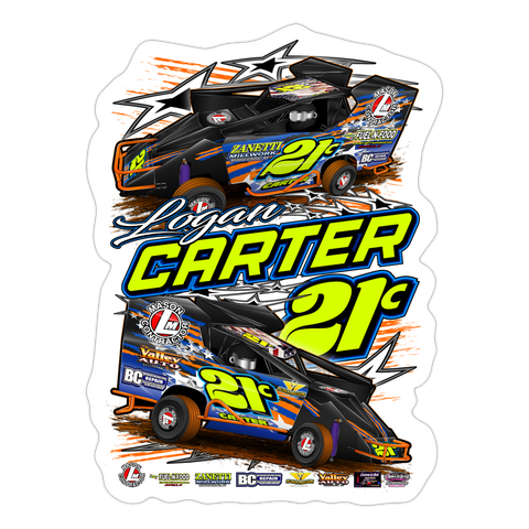 Logan Carter | 2023 | Sticker 2 - white matte